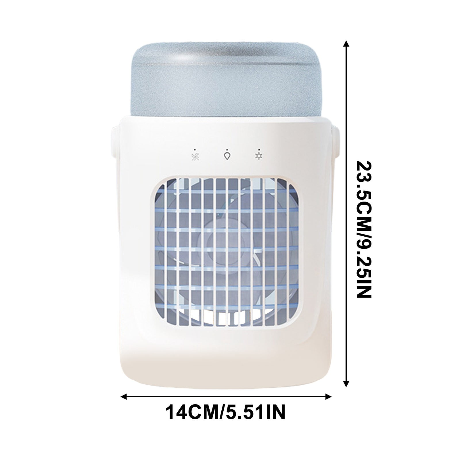 Small Portable Air Conditioners for Bedroom, PHIGZNT 800ML Evaporative Air Cooler Fan with 7 Colors Light, Cool Mist & 2/4H Timer, 3 Speeds, Mobile Personal Air Conditioners for Room/Office/Desk