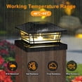 thumbnail image 7 of Minpea Solar Post Cap Lights Outdoor 8Pack [LED Bulb, 2 Brightness Setting] Fence Post Solar Lights Waterproof for 4x4 5x5 or 5.5x5.5 Wood Posts, Warm Bright Bulb Lighting for Garden Deck Yard, 7 of 7