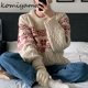 thumbnail image 2 of Suéter de alce encantador Komiyama para mujer, jersey de punto jacquard navideño de colores llamativos, tops Y2k de manga larga, jerseys de primavera e invierno, ropa nueva, 2 of 5