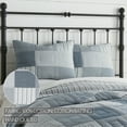 thumbnail image 2 of VHC Brands Sawyer Mill Patchwork Chambray Cotton Farmhouse Standard Bedding Accessory, Sham 21x27, Blue Denim, 2 of 6