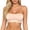 Beige, variant on Womens Strapless Bandeau Bra Summer Tube Top Strapless Undershirt Camisole For Students Plus Size,Beige XXL