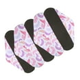 thumbnail image 1 of Serviettes Hygiéniques Réutilisables 5 Pcs Lavables Réutilisables Étanches en Bambou Charbon pour Femmes Taille m, 1 of 8
