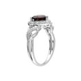 thumbnail image 2 of Gem & Harmony Garnet Heart Ring 1.50 Carats (Ctw) in Sterling Silver for Women, 2 of 5