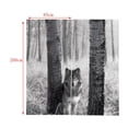 thumbnail image 2 of Juego de 2 cortinas opacas con estampado 3D de animales para adolescentes, 33 de ancho x 79 de largo Lobo gris, 2 of 9