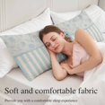 thumbnail image 4 of Vintage Blue Bow Body Pillow Cover, Pillowcase Protectors with Zipper, Breathable Decorative Throw Pillow Case Cover, Farmhouse Roses Floral Stripes Pillow Shams for Couch Sofa 20x54Inch, 4 of 9