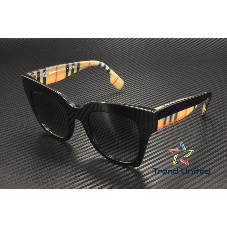 Burberry BE4364 39428G Women Sunglasses Black Square Frame, Grey Lenses Burberry Kitty Series Ladies Sunglasses, Grey Gradient  main image 2