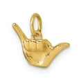 thumbnail image 4 of 14K Polished Shaka Hang Loose Hand Pendant, 4 of 5