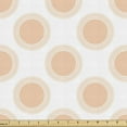 thumbnail image 1 of Abstract Sofa Upholstery Fabric by the Yard, Geometric Pattern of Concentric Polka Dots Pastel Minimalistic Design, Decorative Fabric for DIY and Home Accents, White and Pale Peach by Ambesonne, 1 of 5