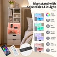 thumbnail image 5 of Ktaxon Wood 2 Drawer File Cabinet  Nightstand with Charging Station Shelves Dresser Office Cabinet, Filing Cabinet with Socket, Printer Stand with Storage Shelves for Home Office Study, 5 of 10
