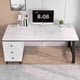thumbnail image 4 of Monitor Working Office Desks Conference Meeting Storage Laptop Office Desks Multifunctional Reading Scrivania Room Furnitures My Lux Decor Round, 4 of 30