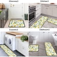 thumbnail image 5 of Lemon Kitchen Rugs and Mats Non Skid Washable Absorbent Microfiber Kitchen Mat for Floor Anti Fatigue Kitchen Mat Set of 2 Lemon Kitchen Decor Stain Resistant 17"x47.2"+17"x30", 5 of 6