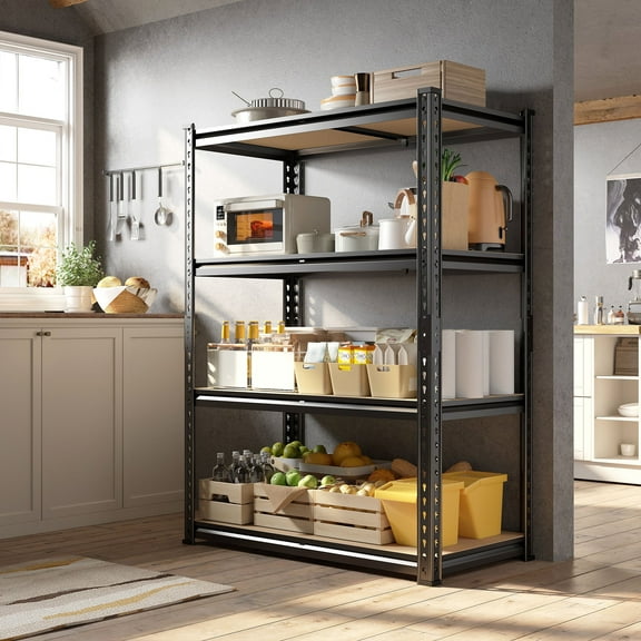 REIBII 4-Tier Adjustable Garage Shelving Units,31.5"W x 15.7"D x 48"H,1600 LBS