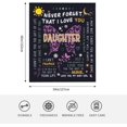 thumbnail image 5 of Daughter Gifts from Mom Blanket 60"X 50", Birthday Gifts for Daughter from Dad, Best Daughter Birthday Gift, Birthday Presents for My Adult Daughter, Father Mother to Grown Daughter Gifts, 5 of 6