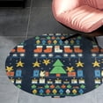 thumbnail image 4 of Merry Christmess Round Carpet Circle Rug Outdoor Patio Area Rug Washable Large Area Rugs Hallway Room Decor Fitness Mats, 4 of 8