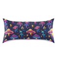 thumbnail image 3 of Haosy Satin Pillowcase for Hair and Skin Standard Cooling Silk Pillow Case with Envelope Closure Neon Mushroom and Star 20"x30", 3 of 9