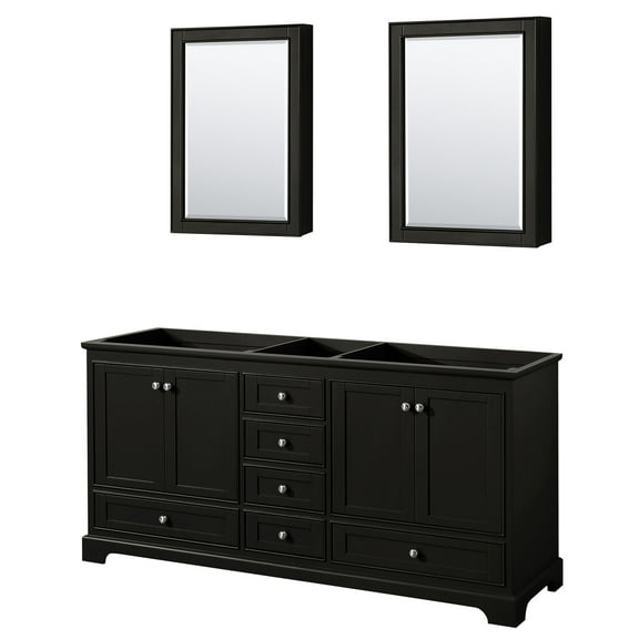 Wyndham Collection WCS202072DDECXSXXMED Deborah 71" Free Standing Double Wood Vanity