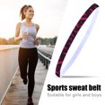 thumbnail image 1 of Diadema deportiva Running Hair Band Antideslizante Yoga Sweatband (raya) Negro Rojo JShteea  Para Estrenar, 1 of 6