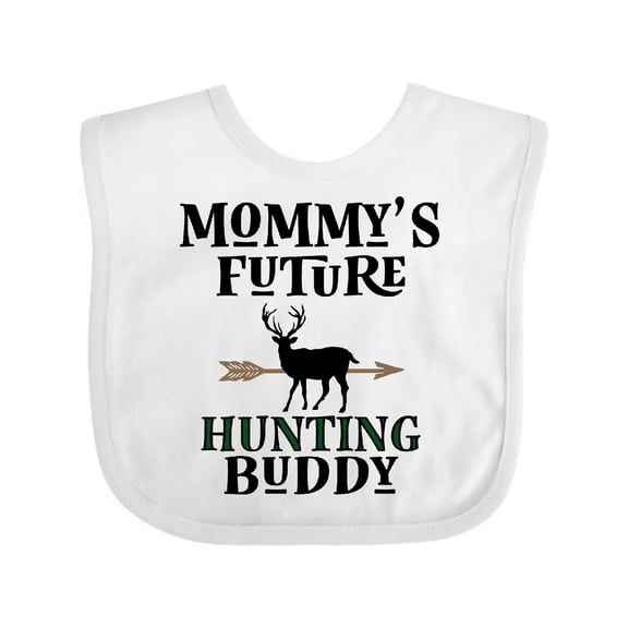 Inktastic Mommy Hunting Buddy Archery Boys or Girls Baby Bib