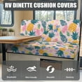 thumbnail image 4 of Uorisanigo RV Dinette Cushions Covers- Stretch Sofa Furniture Cover - Washable Camper Cushion Slipcovers for RV Campers Car Bench (Tropical Leaf Pineapple Print), 4 of 7