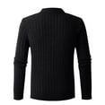 thumbnail image 6 of Yaoyar Men's Quarter Zip Sweater Slim Fit Casual Knitted Half Turtleneck Pullover Sweater Rib Bottom Hem Shirt Black 3XL, 6 of 7