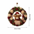 thumbnail image 2 of Christmas Wreath 3D Fabric Poke Art Kits for Adults, Pre-Punched Crafts for Holiday Door Decor, No-Sew DIY Making Set (Highland Cow), 2 of 5