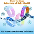 thumbnail image 3 of 2 Pcs Pops Bubble Simple Dimple Toy Fidget Colorful Silicone Bracelet Anxiety Sensory Band, Luminous Orange Bracelet, 3 of 7