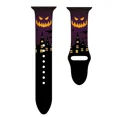 thumbnail image 4 of Bandas deportivas de Halloween compatibles con Apple Watch para Mujeres Hombres Calabaza de Halloween Flor negra impresa, 4 of 4