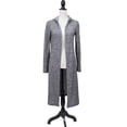 thumbnail image 2 of SAY Styles All Your Women Heather Knitted Soft Open Front Long Hooded Cardigan Sweater 2 Colors (X-Large, Grey), 2 of 5