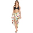 thumbnail image 4 of HAPPY BAY Women's Beachwear Summer Bikini Wraps Beach Wrap Coverups Sarong Skirt Swimsuit Swimwear Swim Cover up for Women One Size White_AD354, 4 of 5