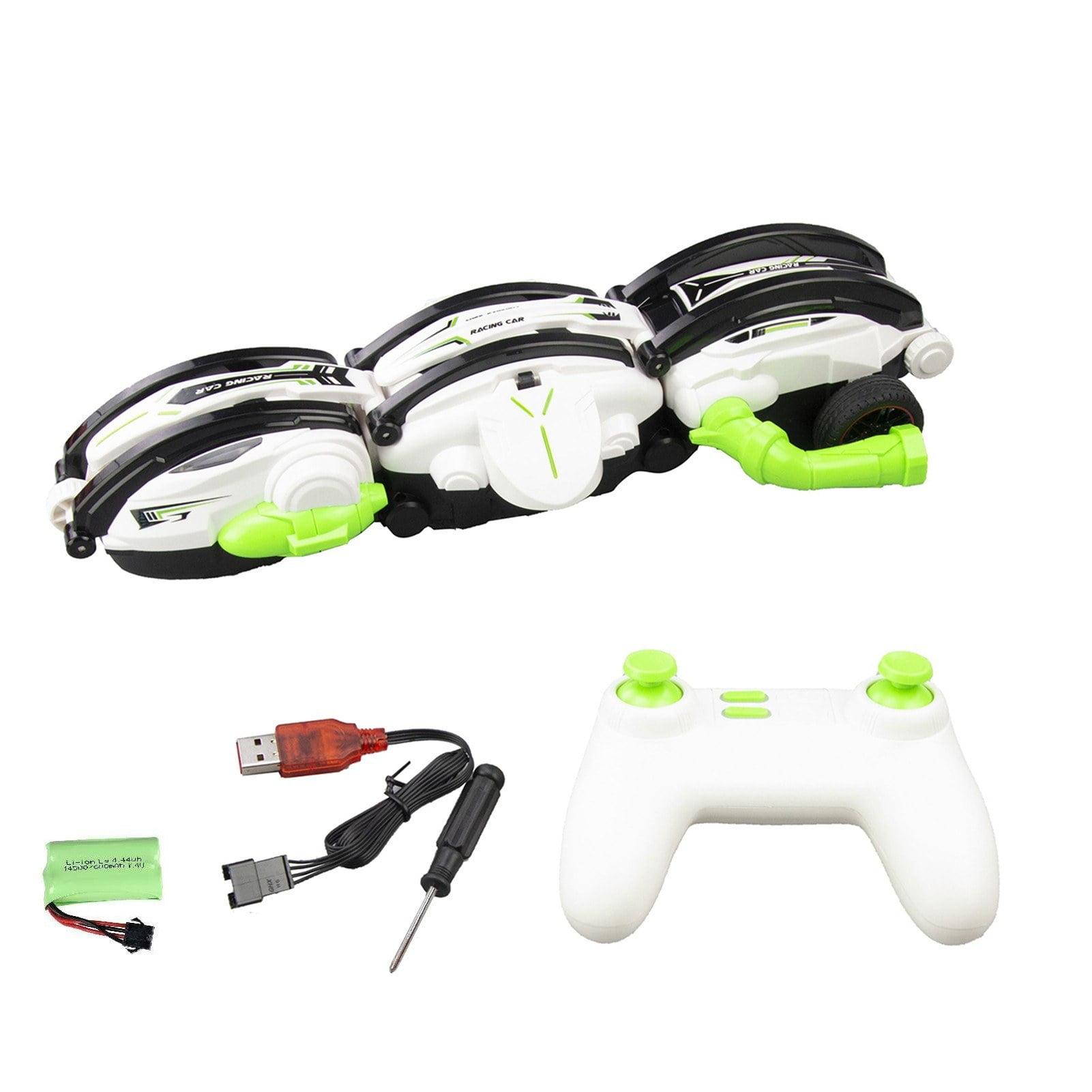2.4GHz Remote Control Stunt Car with Lights 360° Rolling Function