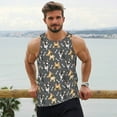 thumbnail image 6 of Lsque Bulldog And BONES Pattern Mens Tank Tops Muscle Athletic Quick Dry Sleeveless Workout Fitness T Shirts Beach Tank Top, Loose-fit Sleeveless Shirt for Men-Medium, 6 of 7