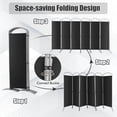 thumbnail image 5 of Resenkos Room Separator, Room Divider Panel,6 Feet 6-Panels Freestanding Folding Privacy Screen-Black, 5 of 9