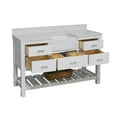 thumbnail image 6 of Charlotte 60" Single Farmhouse Bathroom Vanity with White Cabinet and Quartz Top, 6 of 6