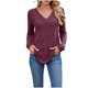 thumbnail image 2 of Ailaofu Women V Neck T-Shirt Casual Short Sleeve Plain Tee Shirts Blouses, 2 of 6