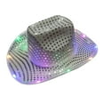 thumbnail image 5 of LED Light-Up Cowboy Hat Retro Western Style Luminous 9 Color Available Christmas Party Nightclubs Performance Photo Prop Cap, 5 of 7
