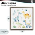 thumbnail image 4 of Stupell Industries Contemporary Playful Dinosaur Wonderland Brown Floating Frame Canvas Art, 18 x 18, by Lazar Studio, 4 of 8