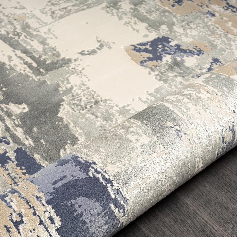 Harlow Hill Cherry Abstract Modern/Contemporary Luxelon Blend Indoor Area Rug, 2' x 3'