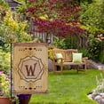 thumbnail image 4 of Classic Monogram Letter W Garden Flag - Burlap Family Last Name Yard Flag - Wood Background Initial House Yard Patio Outdoor Decor - 12 x 18 Inch Double Sided, 4 of 6