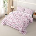 thumbnail image 3 of Manfei Kawaii Pink Bow Ghost Quilt King for Girls, Sugar Spooky Halloween Style King Coverlet Set, 3 of 7