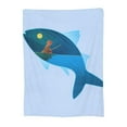 thumbnail image 1 of Fantasy Night Fishing Pattern Throw Blanket, Super Soft Anti-Pilling Flannel Bed Blankets, 40"x30", 1 of 8