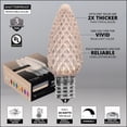 thumbnail image 3 of Wintergreen Lighting C9 Warm White OptiCore Faceted LED Christmas Pathway Light Kit, 50 Lights, 12" Spacing, Green Wire, 50 ft, 3 of 8