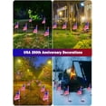 thumbnail image 5 of Clearance! 4th of July Solar USA Flag Lights Outdoor, 4th of July Decorations Outdoor, Waterproof Solar Ameriacan Flag Patriotic Lights for Yard, Garden, Pathway, Independence Day Gift for Women Men, 5 of 9