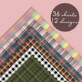 thumbnail image 3 of Desecraft Plaid Tartan 12x12 in Double Sided Paper Pad Pack Scrapbook Cardstock Decorative Paper - 36 Sheets - for Card Making Journaling Planner Origami Decopage Decorative Scrapbooking Supplies, 3 of 5