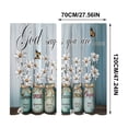 thumbnail image 3 of Mason Jar Daisy Butterfly God Quote Kitchen Curtain,Short Panel Window Valance for Sink,Breakfast Nook,Home Decor, 3 of 5
