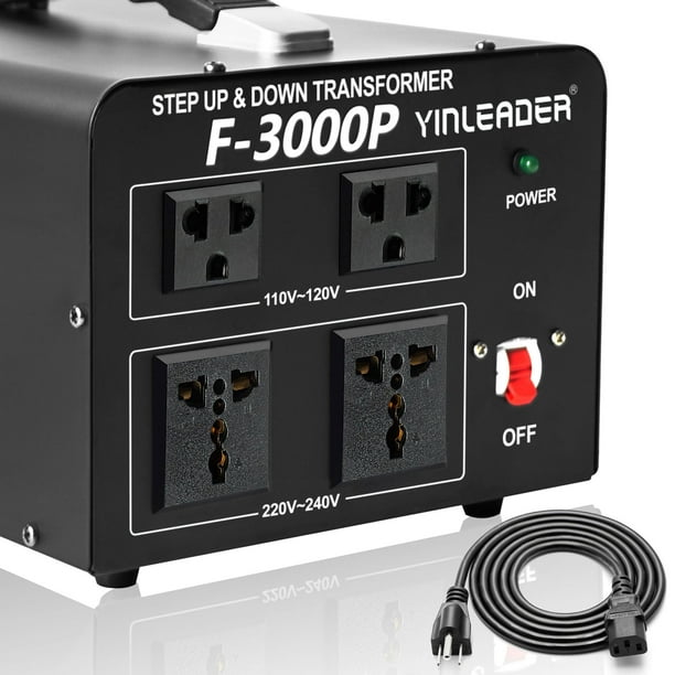 Transformador convertidor de tensión Yinleader 3000W 110V/220V