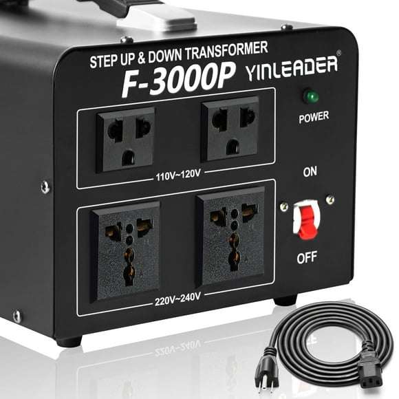 Transformador convertidor de tensión Yinleader 3000W 110V/220V