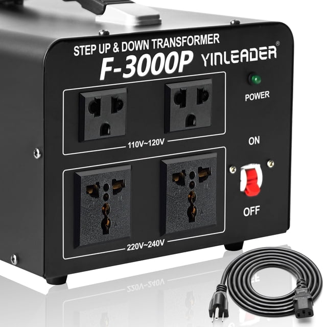 Transformador convertidor de tensión Yinleader 3000W 110V/220V