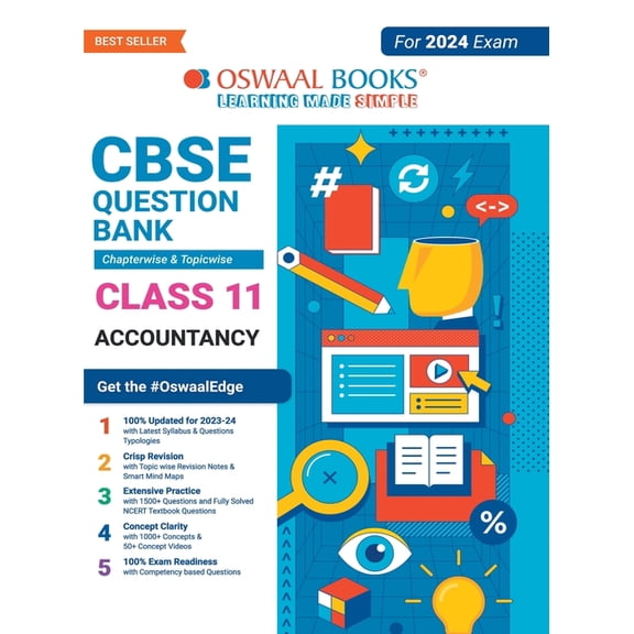 Oswaal CBSE Chapterwise & Topicwise Question Bank Class 11 Accountancy Book (For 2023-24 Exam), (Paperback)