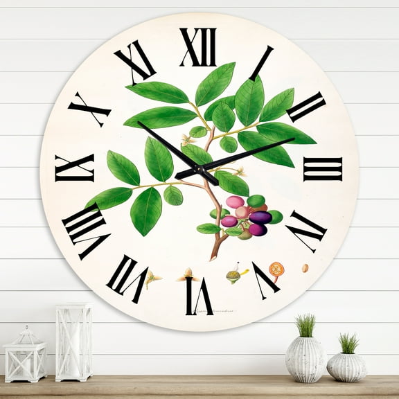 Designart 1 in Quartz Farmhouse Wall Clock