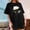 *Black, variant on ClodeEU Women's Floral Print Drop Shoulder Short Sleeve T-Shirt ,Casual Loose Crewneck Top Gray,Womens Plus S